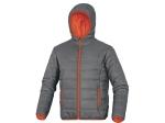 Blouson à capuche matelassé DOON polyamide gris et orange