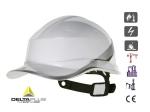 Casque de chantier ABS blanc type casquette Baseball Diamond V