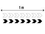 Lot de 2 bandes adhésives 1m pour repérage portes vitrées