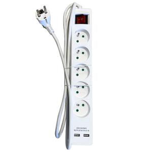 Multiprise 5 prise + 2 usb  1,5M  Avec Interrupteur - GRX0232272