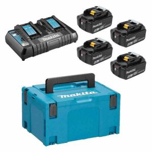 Pack Énergie Makita 18V Li-Ion 6Ah  (4 batteries + 1 chargeur double) 198091-4