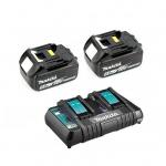 PACK ENERGIE Makita 2 batteries 5Ah + 1 chargeur double - 197626-8C1