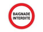 PANNEAU BAIGNADE INTERDITE