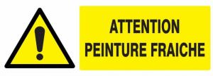 Panneau danger attention peinture fraîche 330x200mm - 621334 Sofop