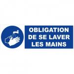 Panneau rigide 450x150mm "Obligation de se laver les mains"