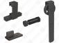 Set monture type A noir pour porte Max. 120Kg - RD-A-B - Mantion