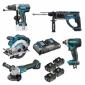 Ensemble de 5 machines 18 V Li-Ion 5 Ah (DHP458 + DTD152 + DGA504 + DHR202 + DSS610) DLX5039PTJ MAKITA