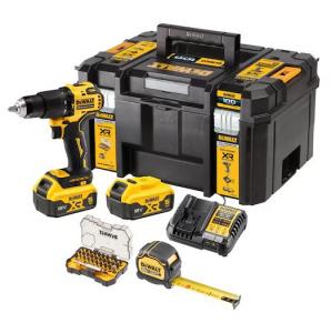 kit Perceuse à percussion XR 18V + Coffret 32p. + ruban 5M - DCZ100P2KT-QW DEWALT