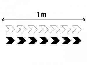 Lot de 2 bandes adhésives 1m pour repérage portes vitrées