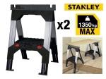 Lot de 2 tréteaux bimatières ajustables capacité 1350kg Fatmax Stanley