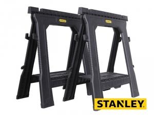 Lot de 2 tréteaux pliables charge 450Kg Stanley