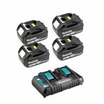 PACK ENERGIE Makita 4 Batteries + 1 Chargeur double - 197626-8J