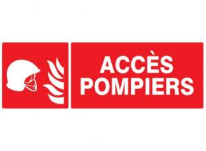 Panneau "accès pompiers" 330x120mm 726105