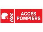 Panneau "accès pompiers" 330x120mm 726105