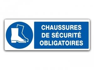 PANNEAU CHAUSSURES DE SÉCURITÉ OBLIGATOIRES