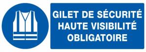 Panneau gilet de sécurité haute visibilité obligatoire 330x200mm - 621513 Sofop