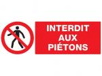 Panneau "interdit aux piétons" 330x120mm - 626201