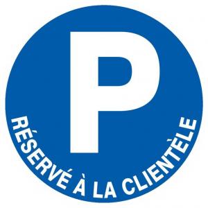 Panneau parking réservé à la clientèle diamètre 300mm - 622519 Sofop