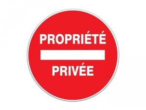 PANNEAU PROPRIÉTÉ PRIVÉE