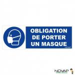 Panneau rigide 450x150mm "Obligation de porter un masque"