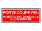 PLAQUE RIGIDE COUPE FEU OBSTACLE A LA FERMETURE