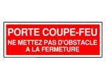 PLAQUE RIGIDE COUPE FEU OBSTACLE A LA FERMETURE