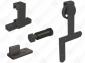 Set monture type D noir pour porte Max. 120Kg - RD-D-B - Mantion