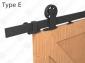 Set monture type E noir pour porte Max. 100Kg - RD-E-B - Mantion