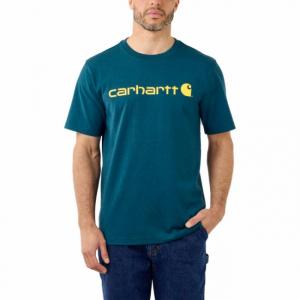 T-SHIRT logo coloris NIGHT BLUE HEATHER - Carhartt