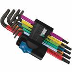 Wera 967 - Jeu clés mâles coudées TORX 9 pièces TX8 à TX40 - 05024179001