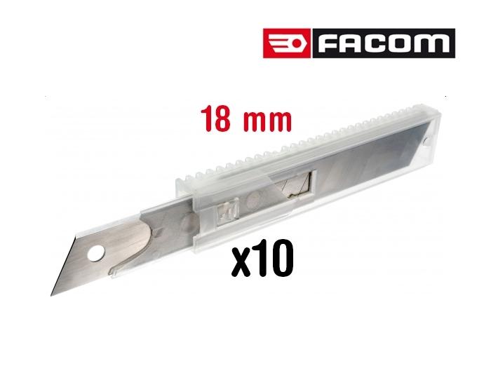 Étui de 10 lames de cutter 18mm sécables Facom 844.S18L10 - Outillage
