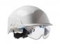 Casque de sécurité de chantier blanc avec lunette