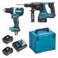 Ensemble de 2 machines 18 V Li-Ion 5 Ah (DDF484 + DHR243) DLX2191TJ MAKITA