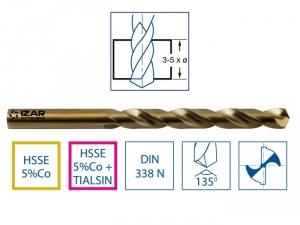 Foret à métaux cobalt Queue Cylindrique HSSE