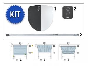 Kit automatisation Nice portes sectionnelles et basculantes débordantes