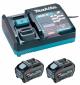 Pack énergie 2 batterie XGT 40Vmax 5Ah + chargeur rapide 1911V6-0 Makita