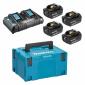 Pack Énergie Makita 18V Li-Ion 6Ah  (4 batteries + 1 chargeur double) 198091-4