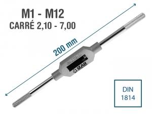 Porte-taraud 015 200mm M1-M12 Izar