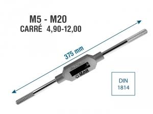 Porte-taraud 030 375mm M5-M20 Izar