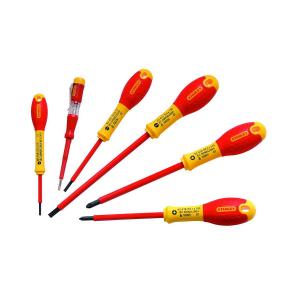 Tournevis Isoles 1000V Elec + Pozi + Testeur - Jeu De 6Pcs F Stanley 0-65-443