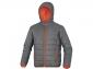 Blouson à capuche matelassé DOON polyamide gris et orange