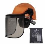 Casque de protection complet orange type forestier FORESTIER2