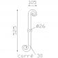 Clé de tirant simple 525x105 - 15093 SOFRADEF