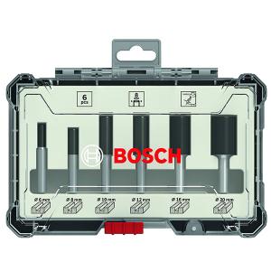 Coffret de 6 fraises droites 8mm Bosch - 2607017466