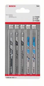 Lames de scie sauteuse bois et métal , set de 5 pièces Bosch 2608667853