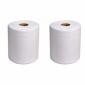 LOT DE 2 BOBINES D'ESSUYAGE PAPIER BLANC