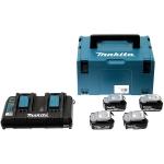 Pack Énergie 18V Li-Ion 4 batteries + 1 chargeur double Makita 197626-8