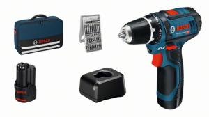 Perceuse Visseuse 12V + 25 embouts + 2 batteries 2Ah Bosch - 060186810H