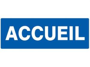 Panneau "accueil" 330x120mm - 726623