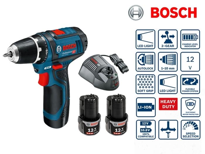 Bosch Professional Perceuse-visseuse sans fil GSR 12V-15 + L-Boxx